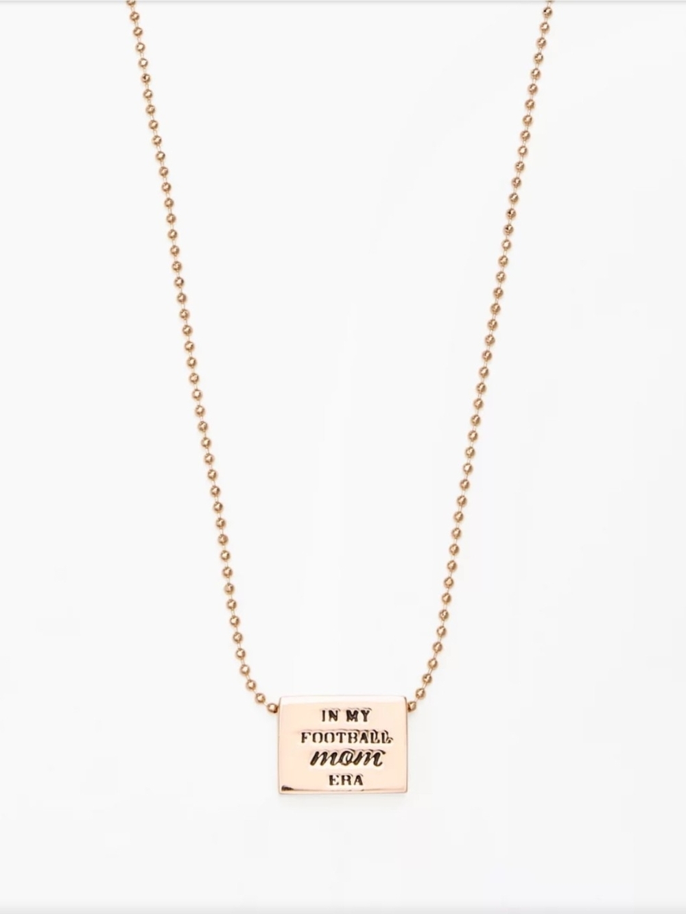 Gold 'In My Football Mom Era' Pendant Necklace